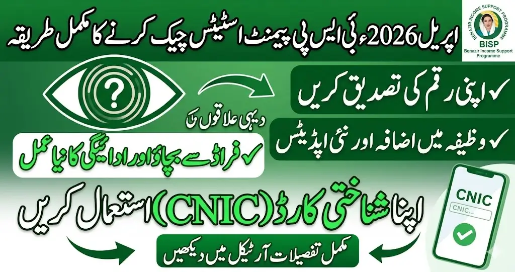 8171 BISP Payment Verification Process for April 2026 Check Through CNIC